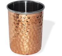 OSNICA 2 Pièces Verres en Cuivre Faits à la Main pour l'Eau Inde Gobelet en Cuivre Meilleur que les Verres, Plus Sûr que le Plastique Capacité 350 Ml (Design 05)