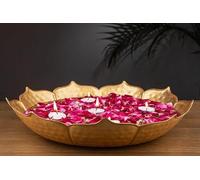 OSNICA Bol décoratif en laiton en forme de Diya pour la maison - Fabriqué à la main - Pour fleurs flottantes et décoration de table - Articles pour la décoration de la maison Diwali (35,6 cm) (Design