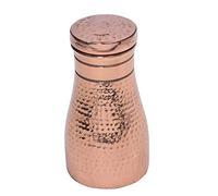 OSNICA Bouteille d'eau de voyage en cuivre 100 % pur - Sans joint - Avantages ayurveda pour la santé - Bouteille élégante en cuivre - 750 ml (Design 5)