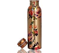 OSNICA Bouteille d'eau en cuivre 100 % pur pour voyageur, sans joint - Avantages ayurvédiques pour la santé - Design élégant en cuivre 1