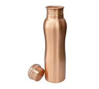 OSNICA Bouteille d'eau en cuivre ayurvédique 100 % pur - Bouchon anti-fuite - 100 % pur - Design