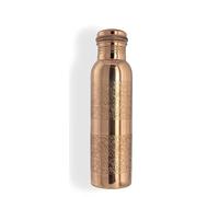 OSNICA Joint Free Bouteille d'eau en cuivre anti-fuite - Vase en cuivre ayurvédique élégant pour le sport, le fitness, le yoga, les bienfaits pour la santé naturelle, 900 ml (design 04)