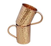 OSNICA Lot de 4 verres à eau en cuivre pour guérison ayurvédique Moscow Mule - 350 ml (Style 05)