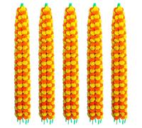 OSNICA Lot de 5 guirlandes de fleurs de souci artificielles faites à la main pour décoration de mariage/festivals | 1,5 m