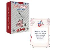OSNIYAW 54 blagues drôles sur Le 4 Juillet, Carte de Blague divertissante sur l ' Histoire et la Tradition pour Les événements du Jour de l ' indépendance, Accessoires de Jeu de fête