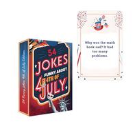 OSNIYAW 54 blagues drôles sur Le 4 Juillet, Carte de Blague divertissante sur l ' Histoire et la Tradition pour Les événements du Jour de l ' indépendance, Accessoires de Jeu de fête