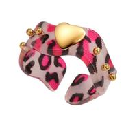 OSNIYAW Bandes modernes en résine faites à la main, accessoire de mode solide pour les anniversaires, les fêtes, alliance géométrique polyvalente, comme décrit