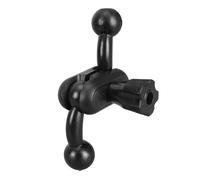 OSNIYAW Barre d'extension à double tête sphérique de 17 mm pour téléphone et tablette dans les voitures et les motos, éclairage vidéo, équipement photo, supports de grille d'aération, adaptateurs