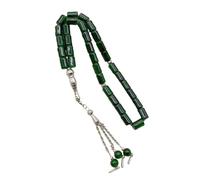 OSNIYAW Bracelet de prière avec perles de verre cylindriques lisses - 33 comptes - Accessoire léger et élégant - Bracelet Tasbih fait à la main, taille unique, comme décrit
