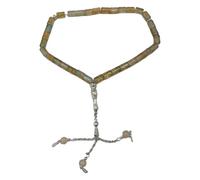 OSNIYAW Bracelet de prière avec perles de verre cylindriques lisses - 33 comptes - Accessoire léger et élégant - Bracelet Tasbih fait à la main, taille unique, comme décrit