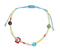 OSNIYAW Bracelets mauvais yeux symbole de protection mystérieux bijoux de styles faits à la main pour femmes et hommes symbole mystique tissé pour femmes hommes unisexe famille vintage