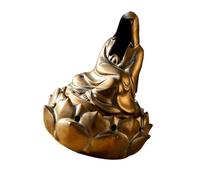 OSNIYAW Brûleurs d'encens en céramique en forme de lotus pour une distribution uniforme d'aromathérapie et une amélioration de l'esthétique de la pièce Finition dorée
