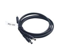 OSNIYAW Câble répartiteur d'alimentation mâle double 5,5 x 2,1 mm avec entrée USB C pour projecteur et haut-parleur 9 V 12 V 100 cm