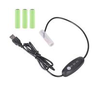OSNIYAW Câble USB AA Battery Eliminators - 5 V 2 A vers 3 V 4, 5 V 6 V 5 W AA LR6 - Convertisseur d'alimentation pour lumières LED et télécommandes de jouets - Alimentation USB pour gadgets