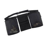 OSNIYAW Ceinture de ramassage de roches avec grands sacs en tissu et ceinture réglable pour les aventuriers, ceinture polyvalente en plein air avec grands sacs et design renforcé