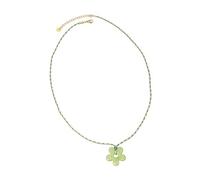 OSNIYAW Collier créatif coloré en acrylique avec pendentif en forme de fleur tressée pour déclaration tendance et confortable, One Size, Comme décrit, Comme décrit.