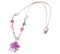 OSNIYAW Collier ludique avec perles en forme de fleur - Couleur vive et design mignon - Chaîne de clavicule pour adolescents - Bijoux en résine, One Size, Comme décrit, Comme décrit.
