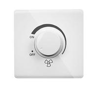 OSNIYAW Contrôle d'éclairage, ventilateur de plafond, contrôle de vitesse, réglage, régulateur de vitesse en continu, interrupteur mural, 220 V, 10 A, variateur, interrupteur lumineux, article de
