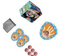 OSNIYAW De 1 Ensemble Brighten Twelve Fifty The Dark Sticky Sphere Game avec 4 palettes et 6 Globes pour des tâches de Divertissement Nocturnes passionnantes en Plein air et en Famille Sticky Sphere