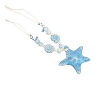 OSNIYAW Élégant collier de perles sur le thème marin avec étoiles de mer et coquillages, chaîne de clavicule pour l'été, accessoire de mode, chaîne de perles de coquillage, One Size, Comme décrit