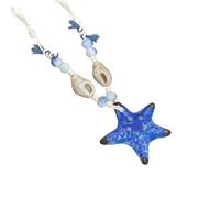 OSNIYAW Élégant collier de perles sur le thème marin avec étoiles de mer et coquillages, chaîne de clavicule pour l'été, accessoire de mode, chaîne de perles de coquillage, One Size, Comme décrit