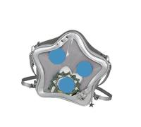 OSNIYAW Itabag Sac à dos esthétique avec insert pour affichage d'anime en forme d'étoile Sac à bandoulière Itabag Sac à dos Sac à dos Sac à dos Ita Bandoulière, Argenté.