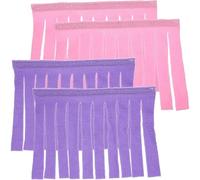 OSNIYAW Lot de 4 jolis rideaux en tissu avec pompons pour petits animaux domestiques - Effet occultant - Stable - Pour hérissons, glisseurs en sucre - Accessoires pour petits animaux de compagnie