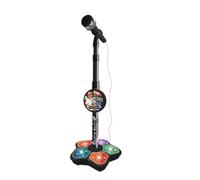 OSNIYAW Microphone pour enfant facile à utiliser avec support, contrôle simple des touches, chanter, apprendre la musique et jouer créatif, microphone LED, fête chante, machine karaoké, s'allume