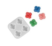 OSNIYAW Moules en silicone de qualité alimentaire en forme de fleur à 4 cavités pour savon de moulage de résine, décoration d'intérieur, fonte trifolium à quatre aiguilles