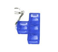 OSNIYAW Porte-clés en PVC en forme de bloc de sucre transparent et coloré pour la détente, décoration de bureau et accessoire quotidien, bleu, taille unique