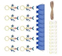 OSNIYAW Porte-clés inspirés des sirènes faits à la main, 10 unités, avec un Design élégant, d ' invité de célébration pour un événement spécial, ensemble de porte-clés artistiques