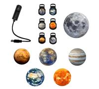 OSNIYAW Projecteurs rotatifs de systèmes solaires multiples, mode céleste, lampe de nuit USB pour méditations, espace de projecteurs, maison
