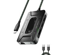 OSNIYAW Station d'accueil de type C avec transmission Ethernet 1000 Mbit/s USB PD100W PD3.0 pour adaptateur de casque DS7, station d'extension USB
