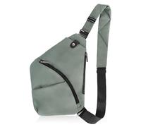 OSOCE Sacoche Homme Bandouliere RFID Sac Poitrine Homme Portefeuille en Bandoulière Sacoche Antivol Léger Multi-Fonctionnel Sling Bag Imperméable Crossbody Sac Gris