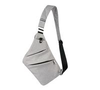 OSOCE Sacoche Homme Bandouliere Sac Poitrine Homme Portefeuille en Bandoulière Sacoche Antivol Léger Multi-Fonctionnel Sling Bag Imperméable Crossbody Sac Gris