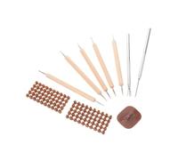 OSOLADY 1 Kit d'outils de sculpture pour argile avec tampons alphabet et chiffres - Moules à sculpter pour argile polymère - Outil à aiguille pour la poterie et les travaux manuels de