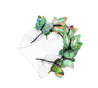 OSOLADY 1 Pièce Couronne de Mariée Voile Vert avec Accessoire de Fête Bandeau Élégant pour Événements Spéciaux et Photographies