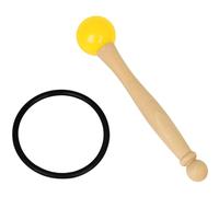 OSOLADY 1 Set Maillet pour Bol Chantant en Cristal Manche en Bois et Tête en Caoutchouc Antidérapant Léger pour Joueurs et Étudiants