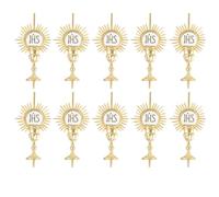 OSOLADY 10 décorations pour cupcakes de communion : décorations d'église, ornements de Noël chrétiens, versets bibliques pour fêtes religieuses à la maison ou cérémonies de baptême, 5,1 x