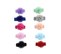 OSOLADY 10 pièces Bandeaux Chiffon Doux Élastiques pour Garçon Fille Bandeau Cheveux Fille Garçon Ajustable Accessoires Photo Garçon Fille avec Fleurs Colorées