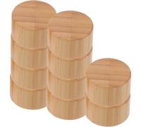 OSOLADY 10 Pièces Bouchons de Rechange pour Flacons Roll-on en Bambou, Filetage Intérieur Étanche, Solide et Adaptés aux Bouteilles en Verre, Accessoires pour Huiles Essentielles, Usage