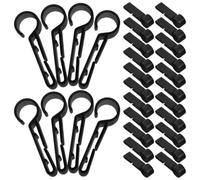 OSOLADY 100 Pièces Clips de Fixation en Plastique Noir pour Lampe de Casque de Chantier, Attache Sécurisée et Solide, Accessoires Pratiques pour Casque de Sécurité en Milieu Industriel
