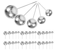 OSOLADY 108 Mini Boules Décoratives pour Gâteau, Piques à Gâteau D'anniversaire Multifonctions, Différentes Tailles, Décoration Festive pour Cupcakes et Desserts, Accessoires Légers