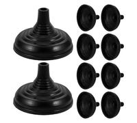 OSOLADY 12 Pièces Socle de Drapeau de Bureau Rond en Plastique Noir Support Stable et Finition Détaillée, pour Tables de Réunion et Événements Professionnels