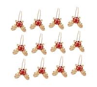 OSOLADY 12pièces Épingles à Cheveux u Alliage Doré Avec Design De De Accessoires De Mariage Décorations Élégantes Avec Perles Et Strass Pour Coiffures Festives Et Occasions