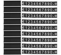 OSOLADY 16 jeux d'étiquettes de prix - Kit de mini-cubes d'étiquettes de prix réglables avec chiffres, lettres et blocs européens, et support pour petits comptoirs et stands de vente de