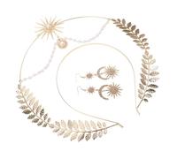 OSOLADY 1ensemble Couronne De Mariage Avec Bandeau Et Boucles Oreilles Pour Mariée Accessoires Élégants Pour Et