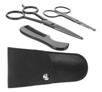 OSOLADY 1ensemble Set de Ciseaux Acier Inoxydable pour Tailler Moustache et Barbe avec Peigne Sculptant et Pochette de Rangement Kit Entretien Barbe Homme Précis pour Salon Maison