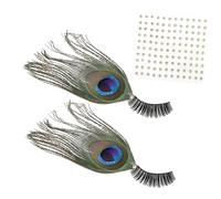 OSOLADY 1paire Faux Plumes Et Éblouissants Pour Maquillage De Festivals Et Effet Et Rehaussement Yeux