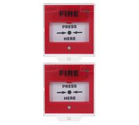 OSOLADY 2 Boutons de déclenchement d'alarme Incendie d'urgence, déclencheur Manuel réarmable, avertisseur sonore de sécurité pour l'évacuation d'immeubles de Bureaux et de